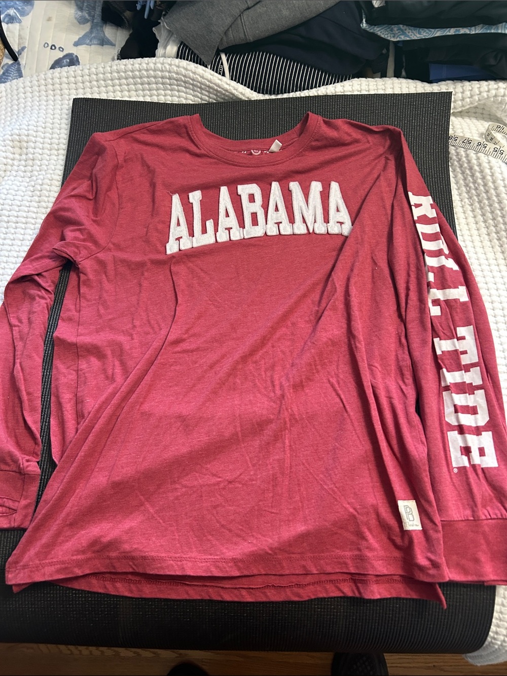 Pressbox Maroon Crewneck Tee with Signature Tag